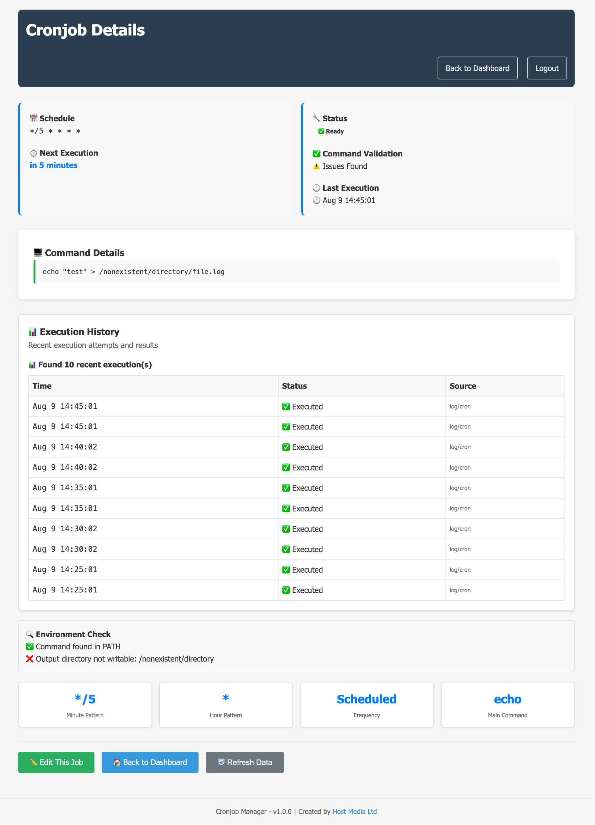 Cronjob Manager View